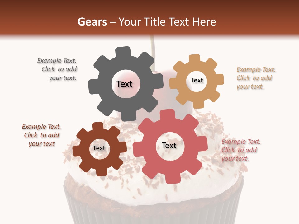 Cupcake Food Cherry PowerPoint Template