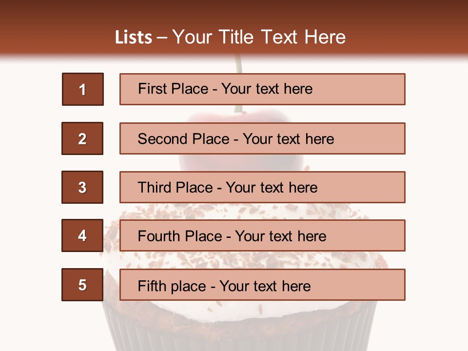 Cupcake Food Cherry PowerPoint Template
