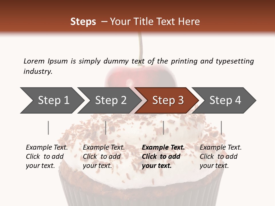 Cupcake Food Cherry PowerPoint Template