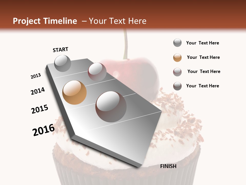 Cupcake Food Cherry PowerPoint Template