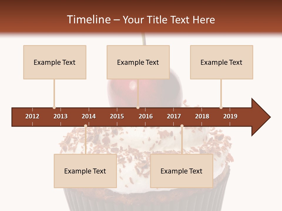 Cupcake Food Cherry PowerPoint Template