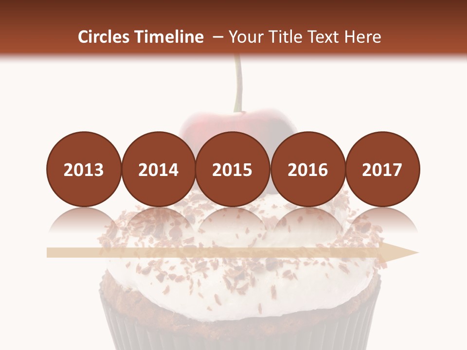 Cupcake Food Cherry PowerPoint Template