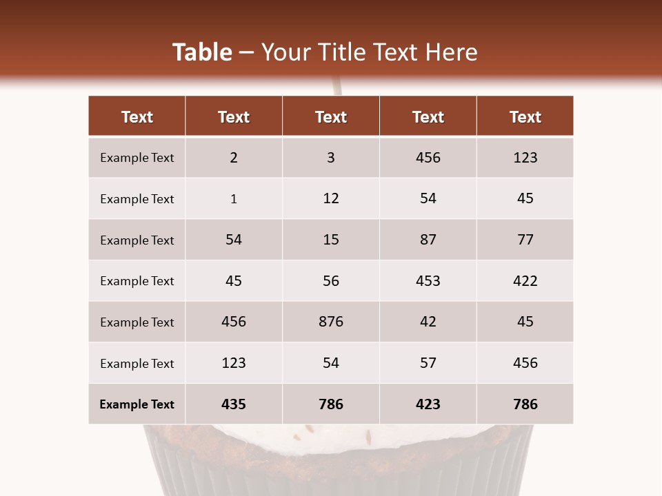 Cupcake Food Cherry PowerPoint Template