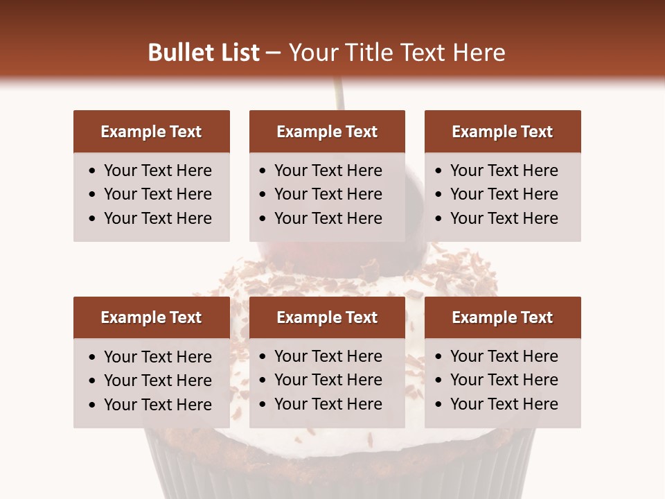 Cupcake Food Cherry PowerPoint Template