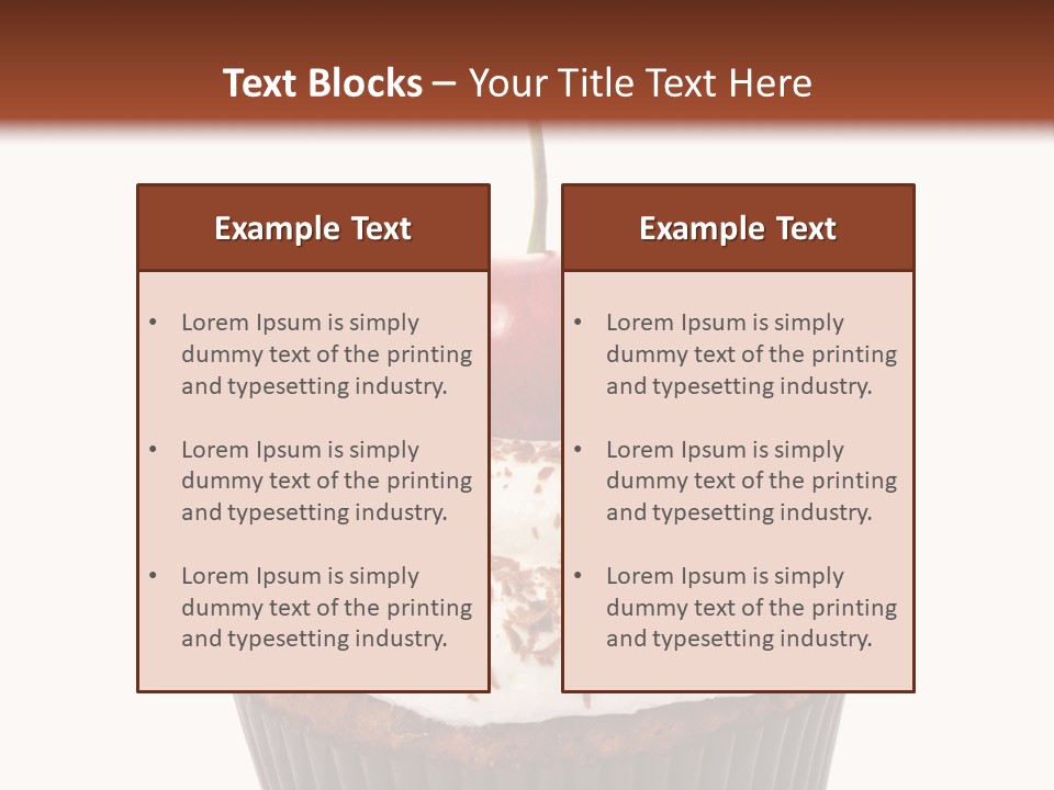 Cupcake Food Cherry PowerPoint Template