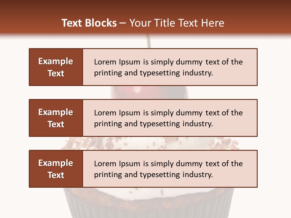 Cupcake Food Cherry PowerPoint Template