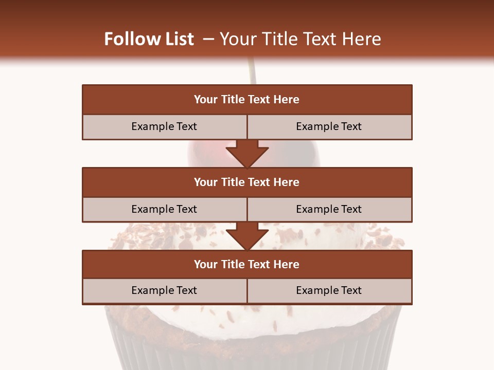 Cupcake Food Cherry PowerPoint Template