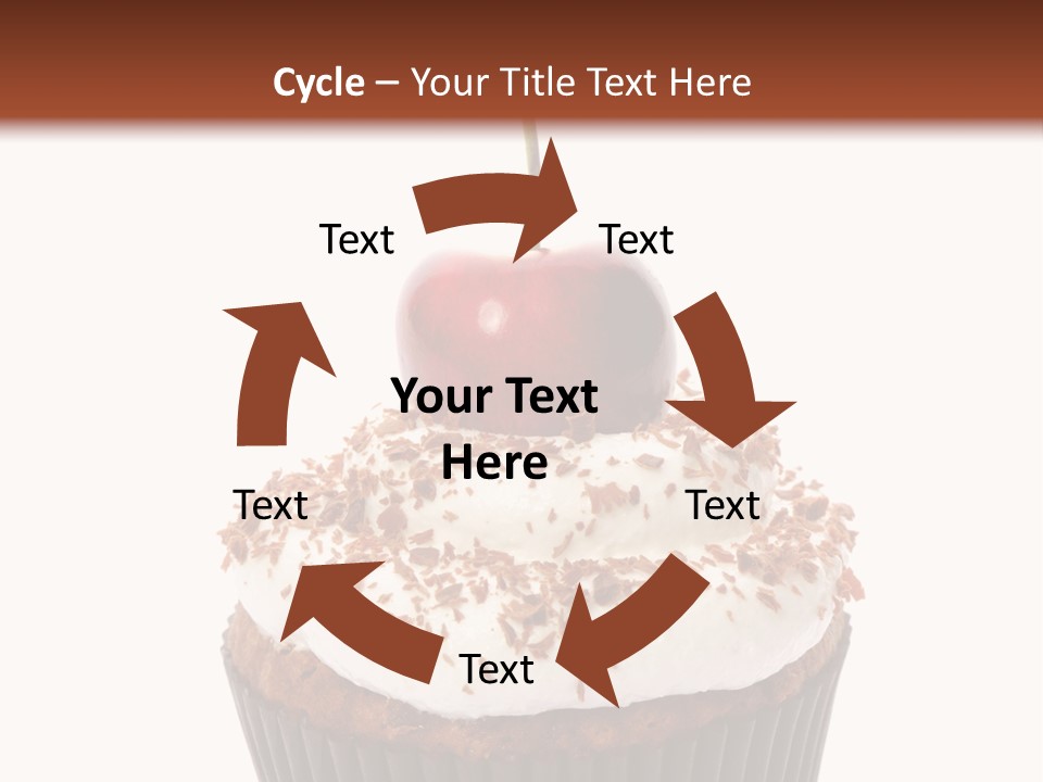 Cupcake Food Cherry PowerPoint Template