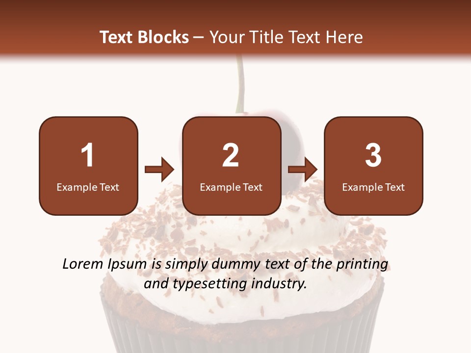Cupcake Food Cherry PowerPoint Template