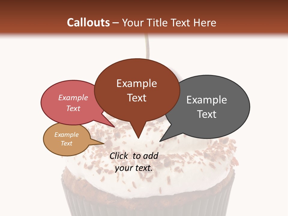 Cupcake Food Cherry PowerPoint Template