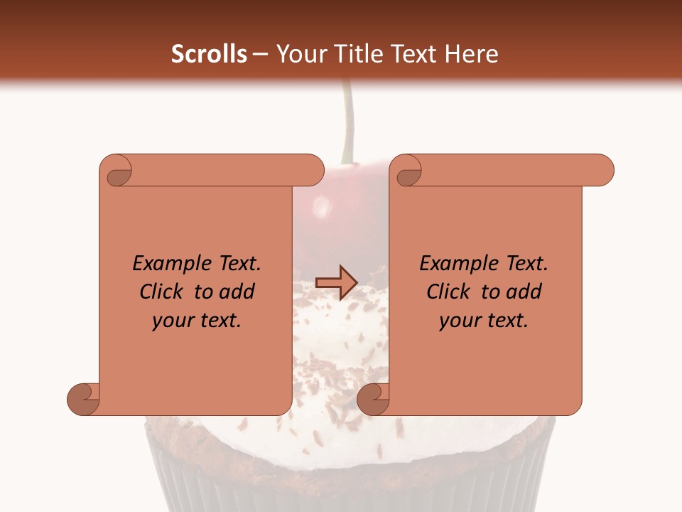 Cupcake Food Cherry PowerPoint Template