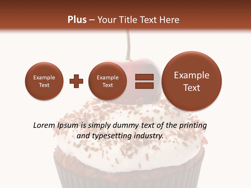 Cupcake Food Cherry PowerPoint Template