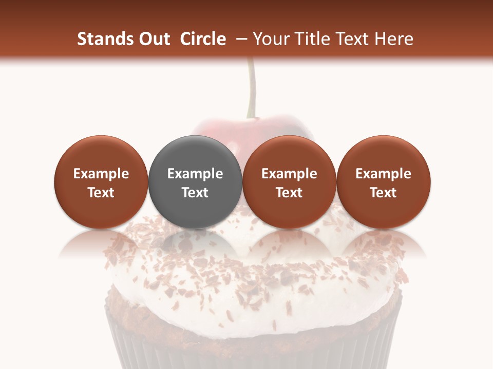 Cupcake Food Cherry PowerPoint Template