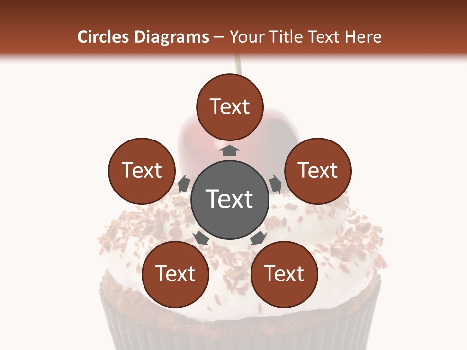 Cupcake Food Cherry PowerPoint Template