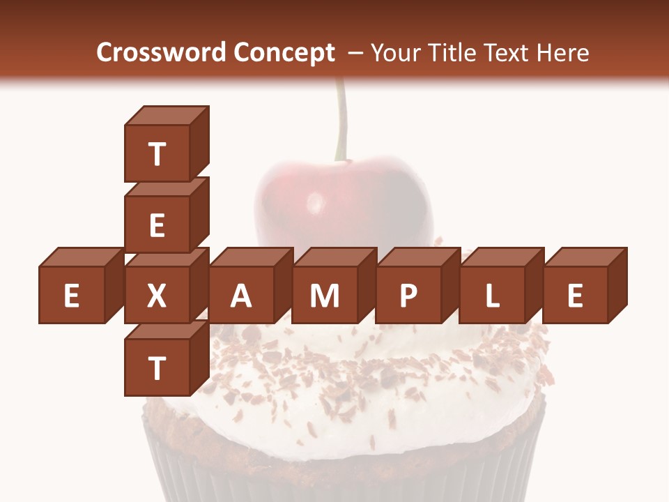 Cupcake Food Cherry PowerPoint Template