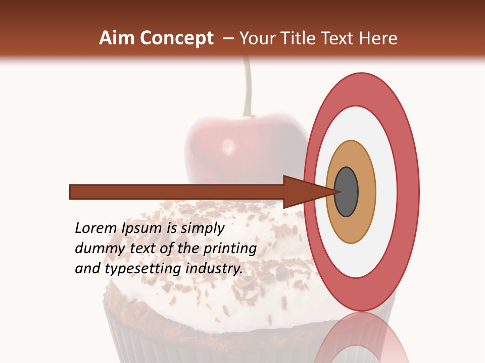 Cupcake Food Cherry PowerPoint Template