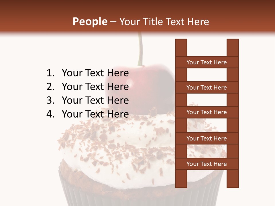 Cupcake Food Cherry PowerPoint Template