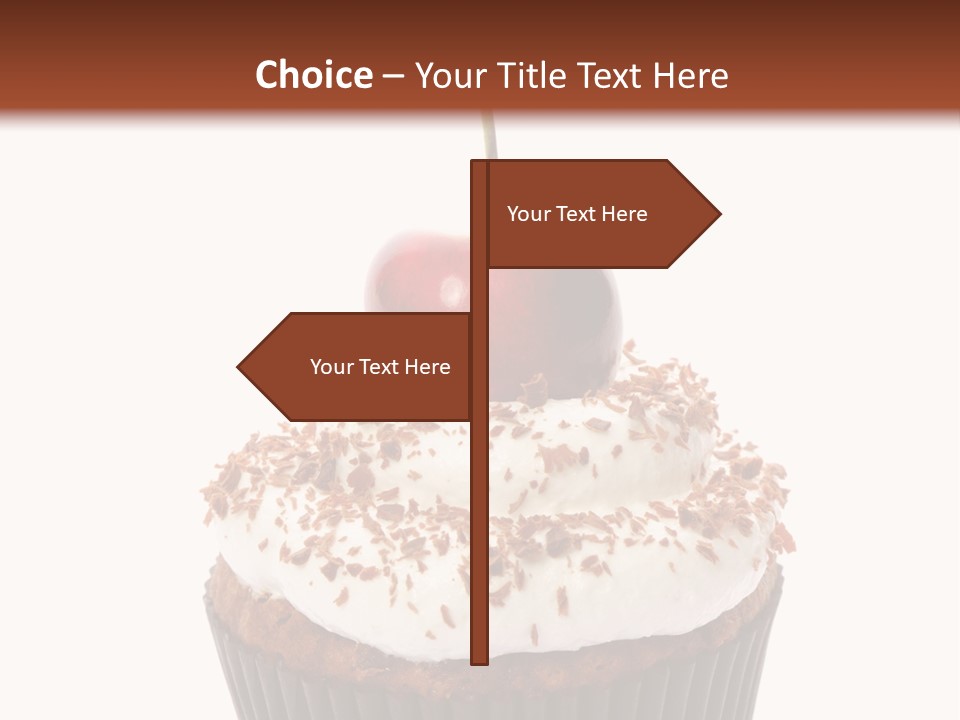 Cupcake Food Cherry PowerPoint Template
