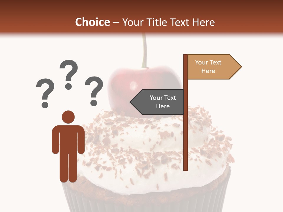 Cupcake Food Cherry PowerPoint Template