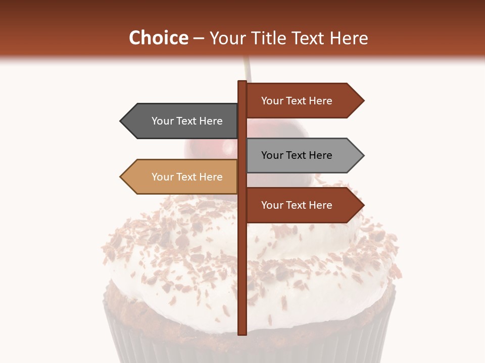 Cupcake Food Cherry PowerPoint Template