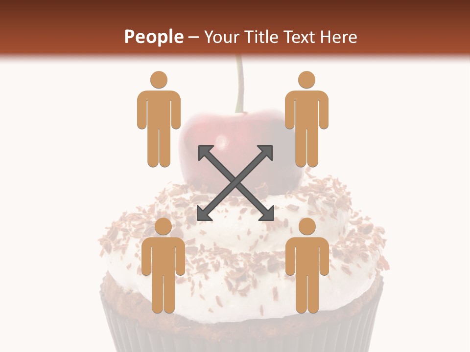 Cupcake Food Cherry PowerPoint Template