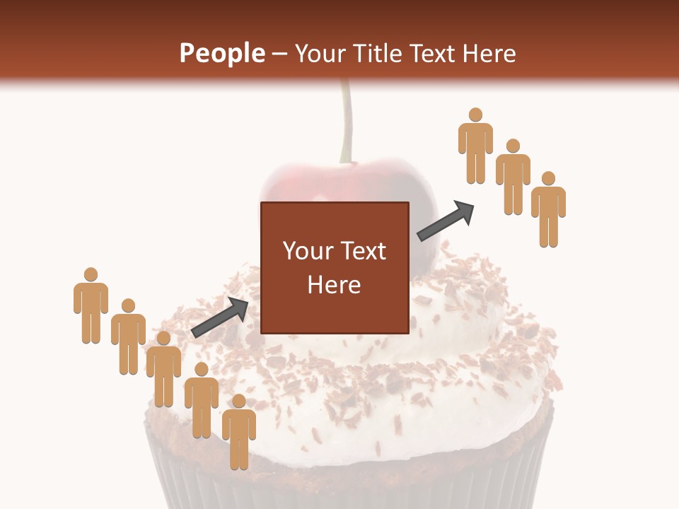 Cupcake Food Cherry PowerPoint Template
