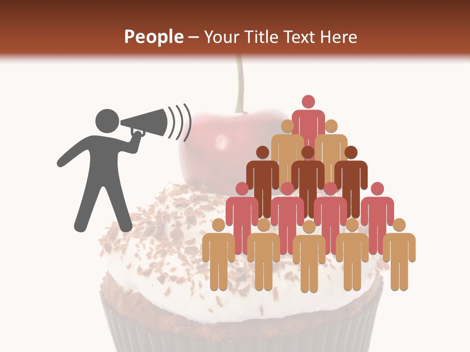 Cupcake Food Cherry PowerPoint Template