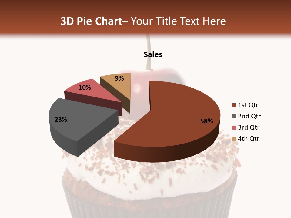 Cupcake Food Cherry PowerPoint Template