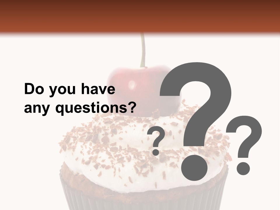 Cupcake Food Cherry PowerPoint Template