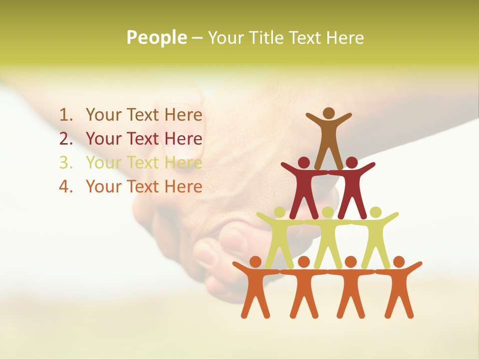 Men Gesture Unity PowerPoint Template