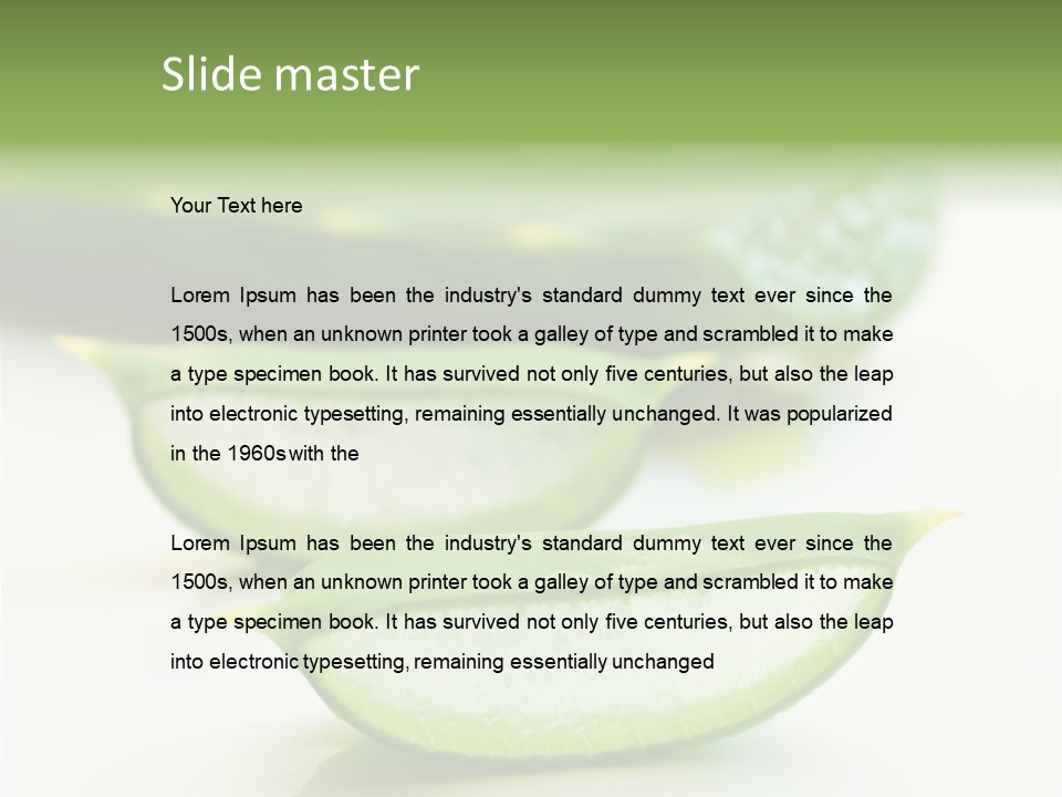 Health Heal Aloe PowerPoint Template