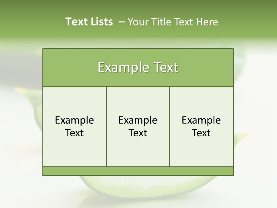 Health Heal Aloe PowerPoint Template