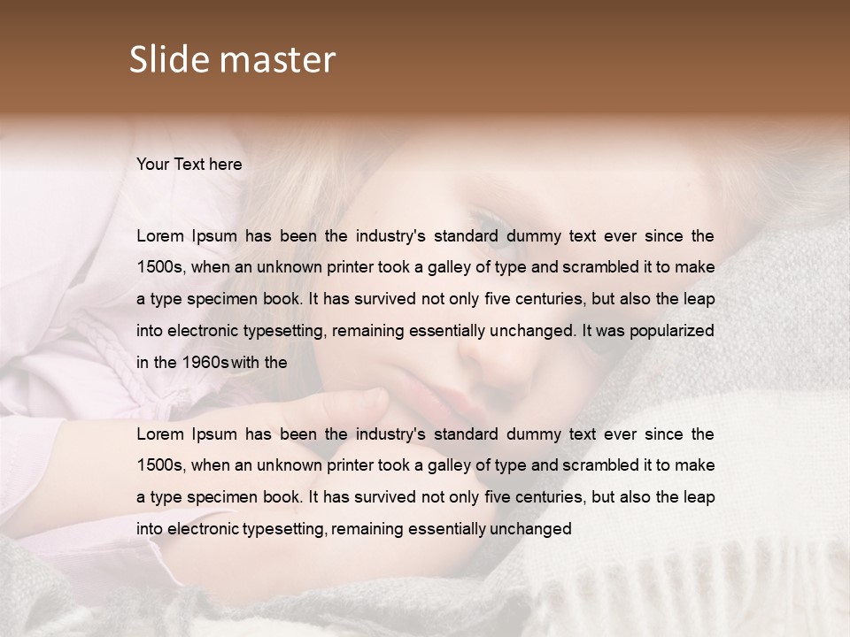 Little Blankets Shoulders PowerPoint Template