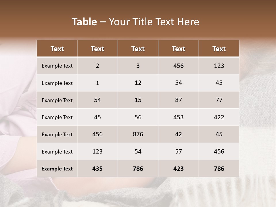 Little Blankets Shoulders PowerPoint Template