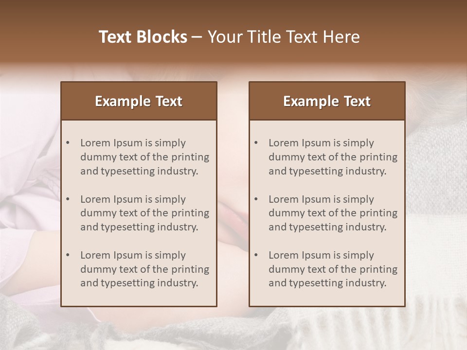 Little Blankets Shoulders PowerPoint Template