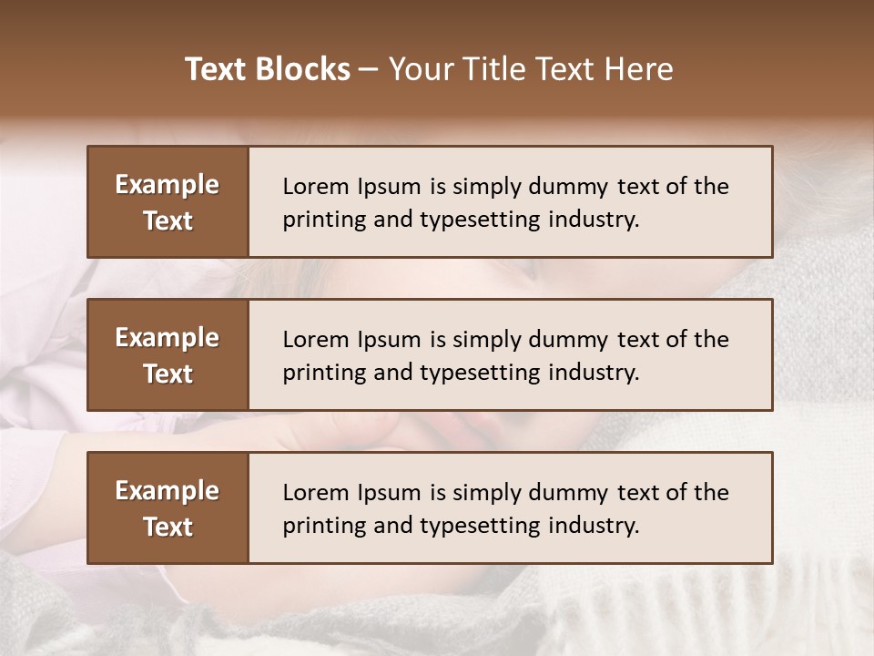 Little Blankets Shoulders PowerPoint Template