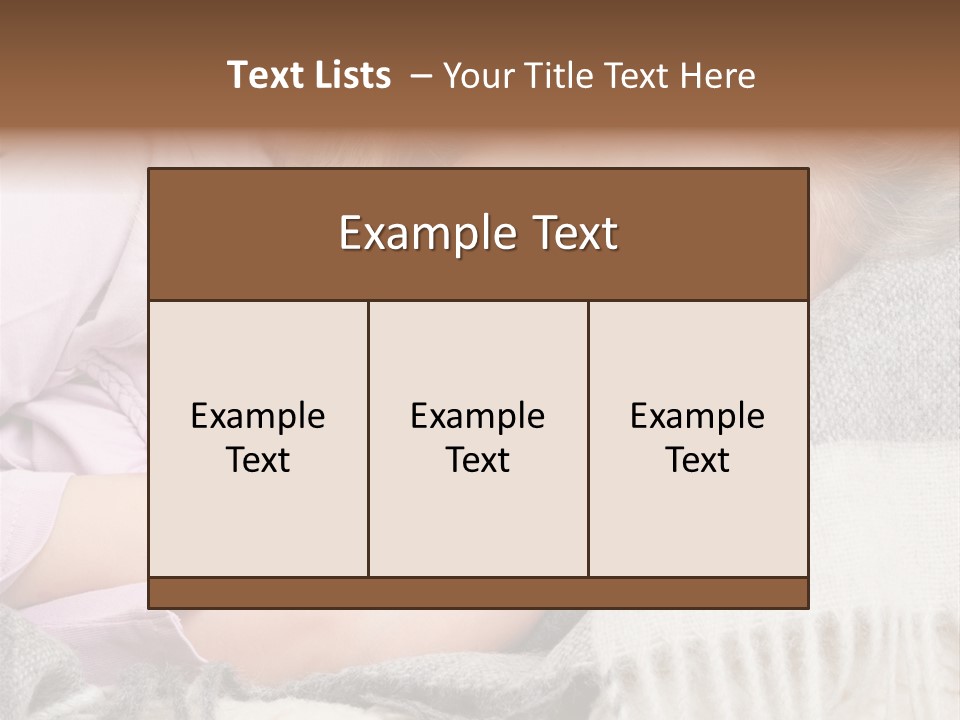 Little Blankets Shoulders PowerPoint Template
