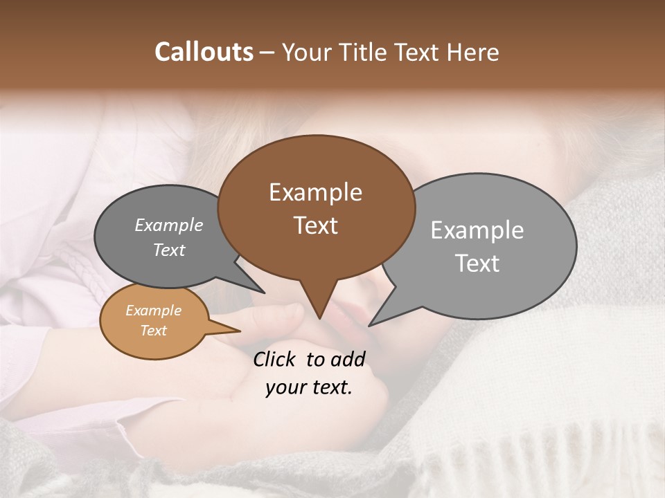 Little Blankets Shoulders PowerPoint Template