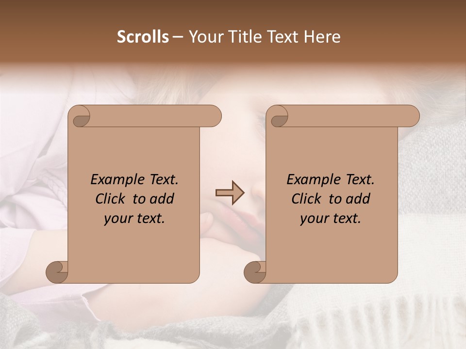 Little Blankets Shoulders PowerPoint Template