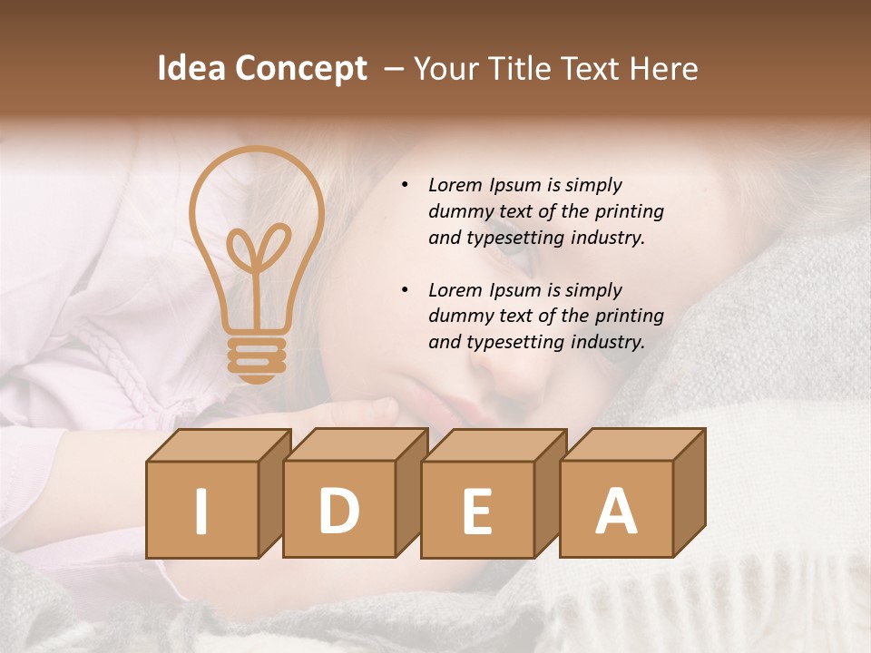 Little Blankets Shoulders PowerPoint Template