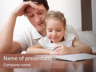 Dad Child Men PowerPoint Template