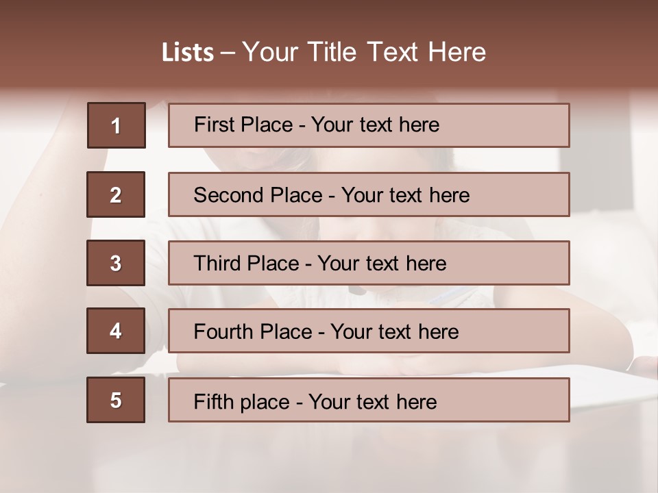 Dad Child Men PowerPoint Template