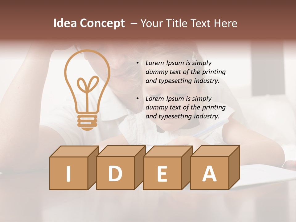 Dad Child Men PowerPoint Template