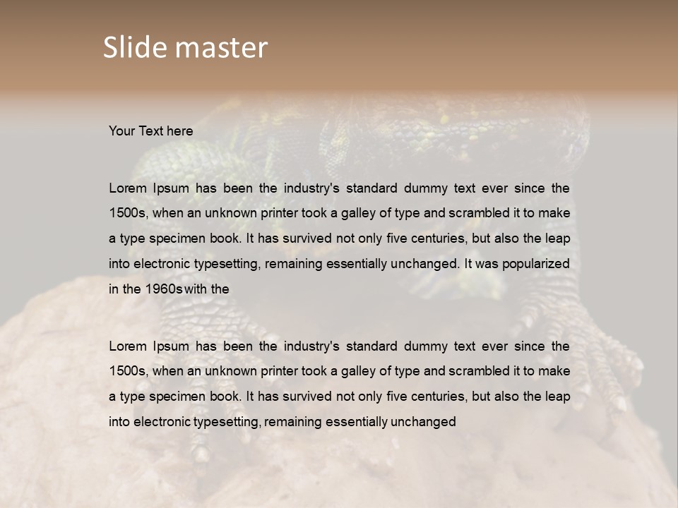 Lizard Threatened Green PowerPoint Template