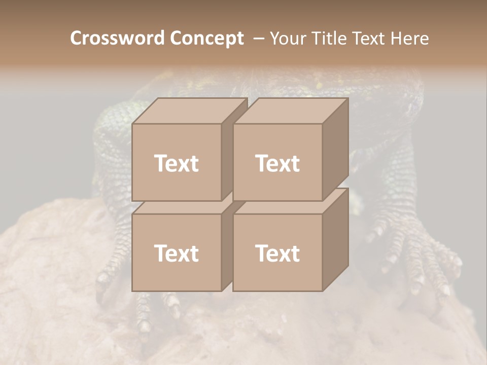 Lizard Threatened Green PowerPoint Template