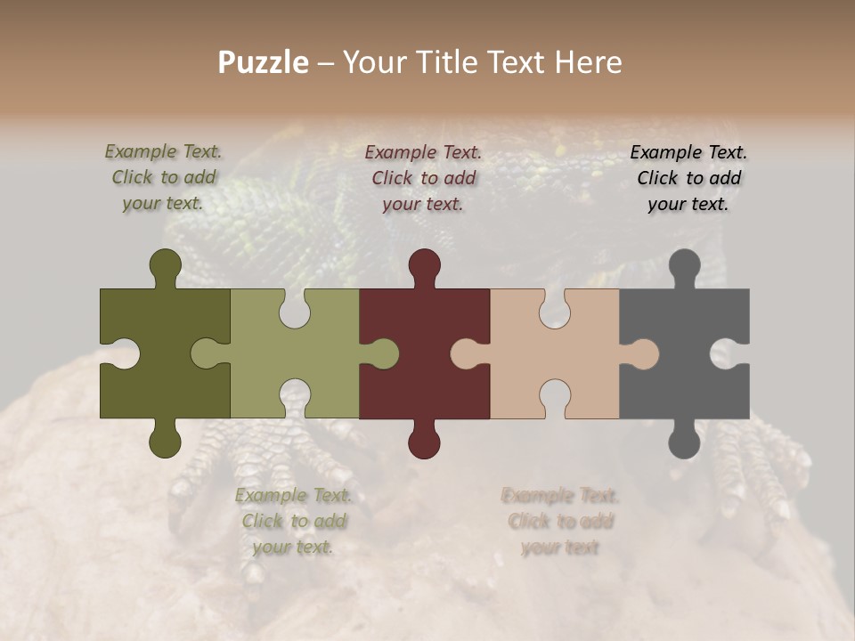 Lizard Threatened Green PowerPoint Template