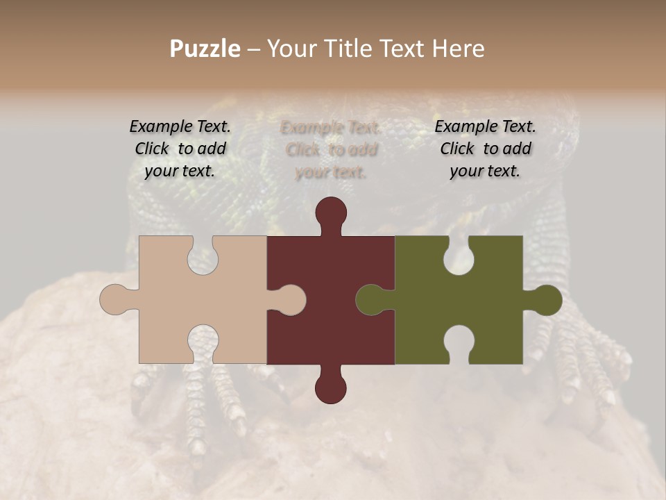 Lizard Threatened Green PowerPoint Template