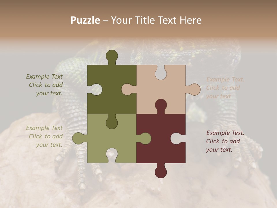 Lizard Threatened Green PowerPoint Template