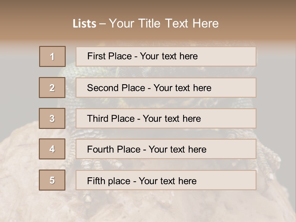 Lizard Threatened Green PowerPoint Template