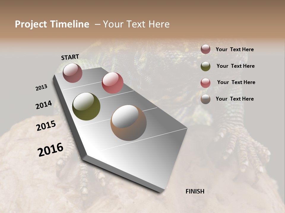 Lizard Threatened Green PowerPoint Template